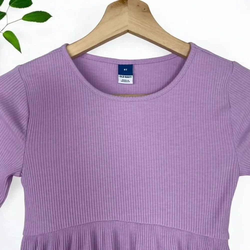 Old Navy Ribbed Knit Dress in Lavender